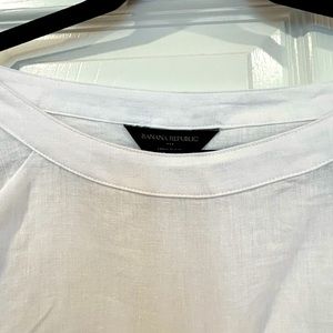 Linen white blouse, Banana Republic